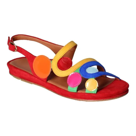 NEW L’Amour Des Pieds Darrius Multicolor Leather Comfort Sandal size 39.5 US 9 - Picture 1 of 10